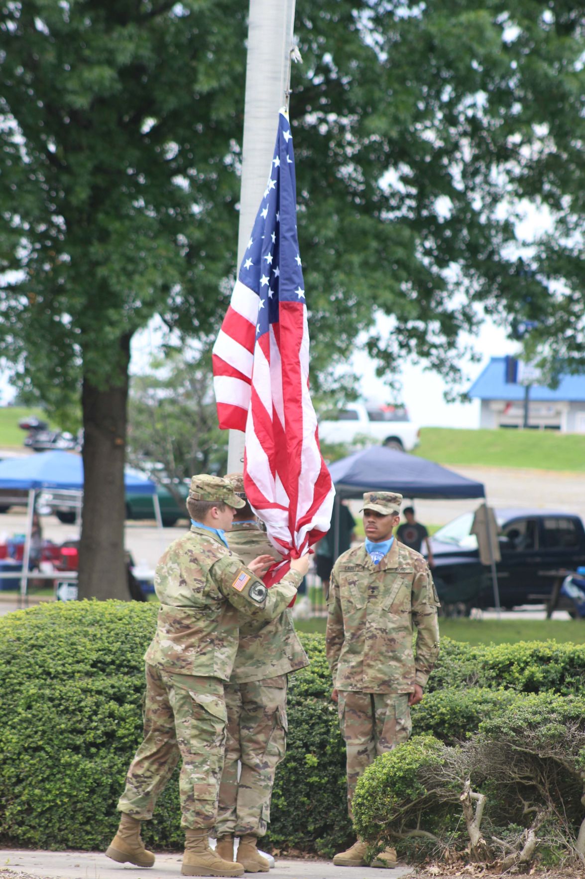 JROTC present colors